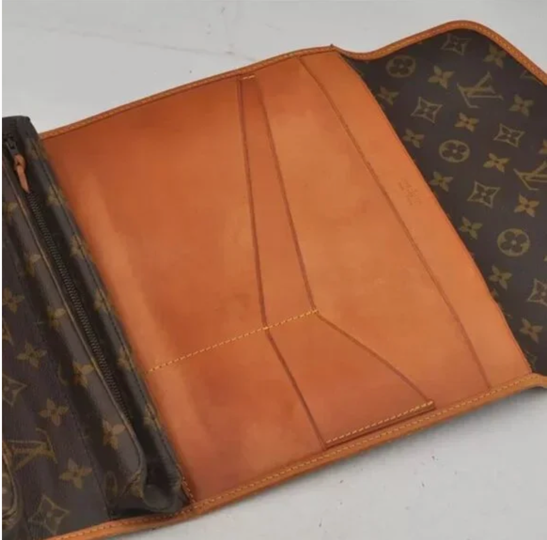 LOUIS VUITTON - Monogram Portable Serviette Desktop Organizer Shoulder Bag