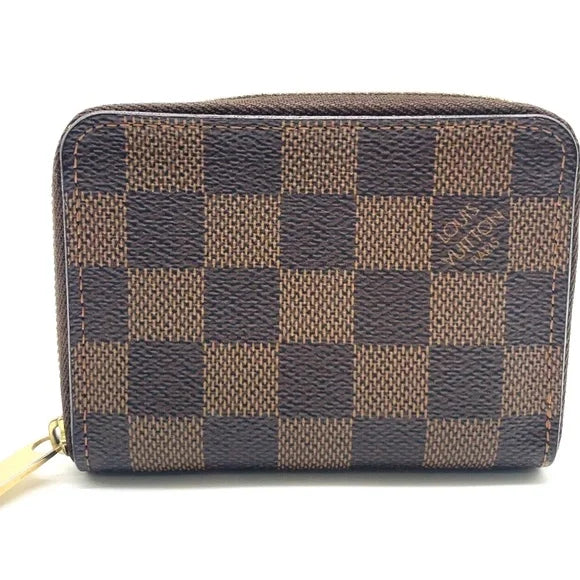 LOUIS VUITTON - Damier Ebene Zippy Coin Purse Wallet