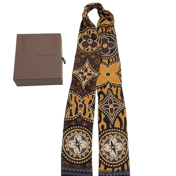 LOUIS VUITTON - Bandeau Brown Scarf