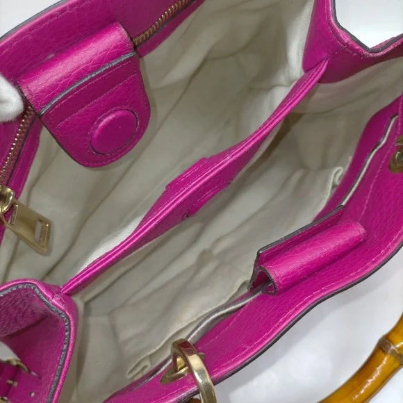 GUCCI - Bamboo Purple Leather