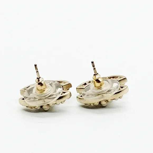 CHANEL - Earring Whites Gold