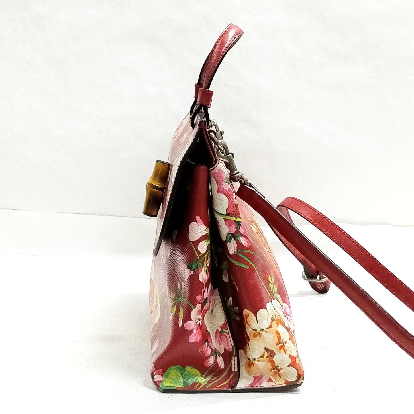 GUCCI - Blooms Bamboo Hand Bag