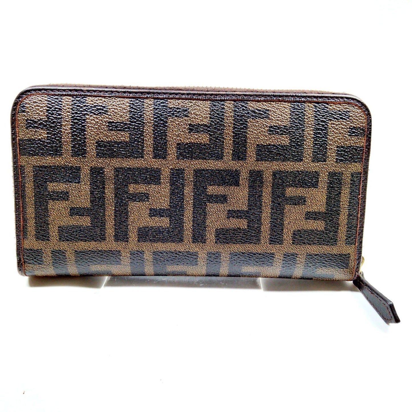FENDI - Zucca Spalmati Vitello Elite Zip Around Wallet