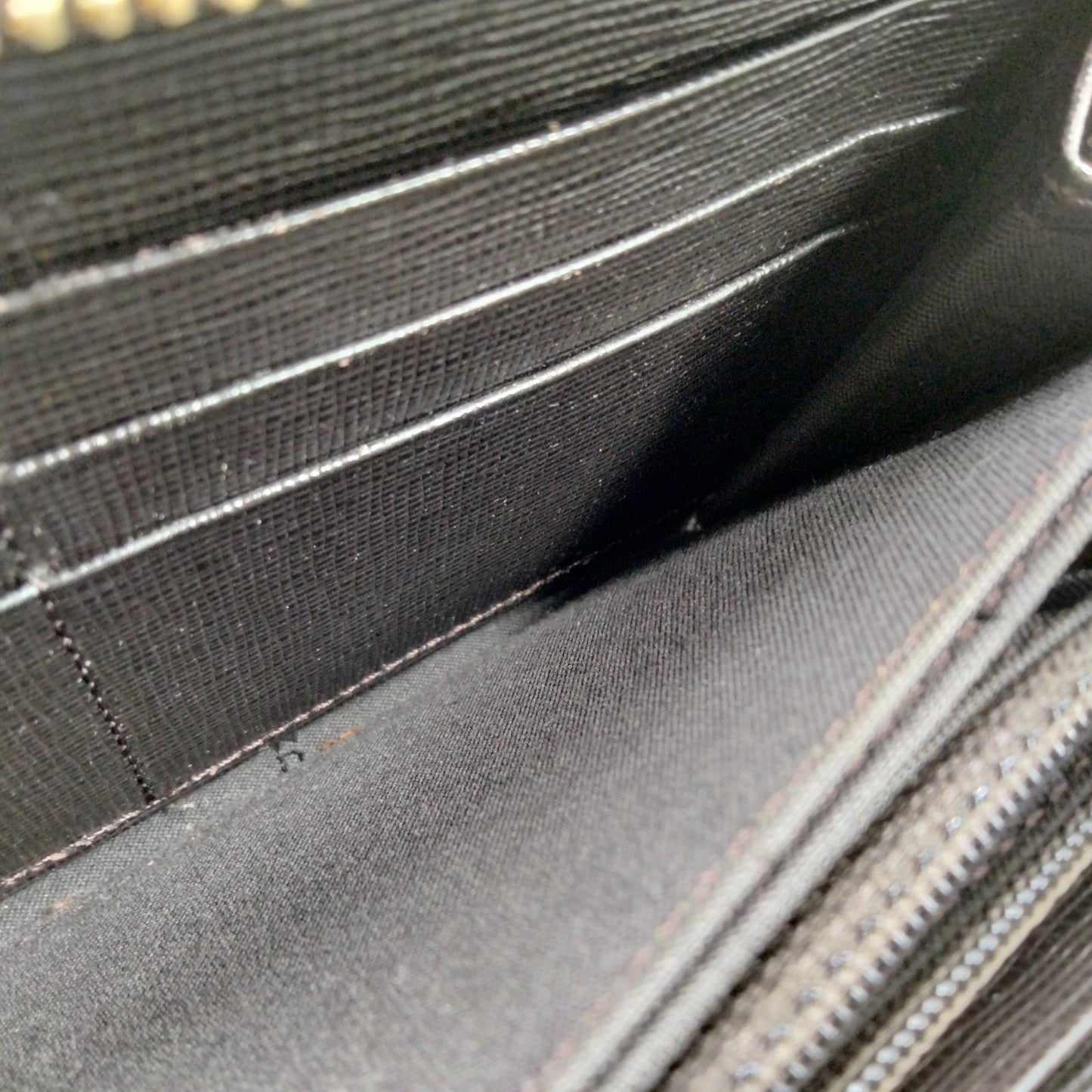 FENDI - Zucca Spalmati Vitello Elite Zip Around Wallet