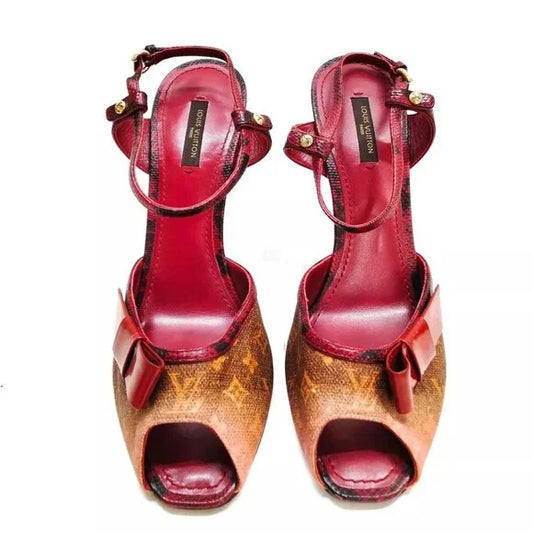 LOUIS VUITTON - Karung Jokes Peep Toe Pumps