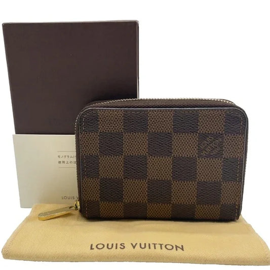 LOUIS VUITTON - Damier Ebene Zippy Coin Purse Wallet