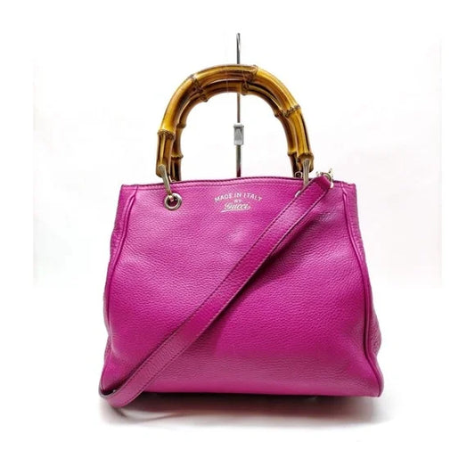 GUCCI - Bamboo Purple Leather