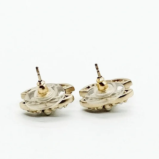 CHANEL - Earring Whites Gold
