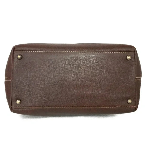 CHANEL - Calfskin Tote Brown Hand Bag
