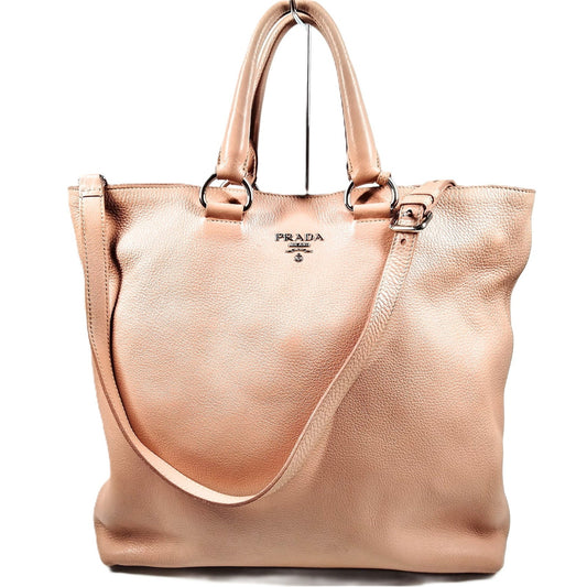 PRADA - Vitello Daino Leather Tote