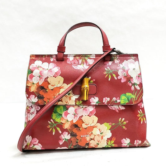 GUCCI - Blooms Bamboo Hand Bag