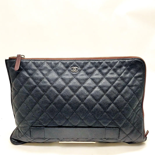 CHANEL - Caviar Quilted Document Portfolio Holder