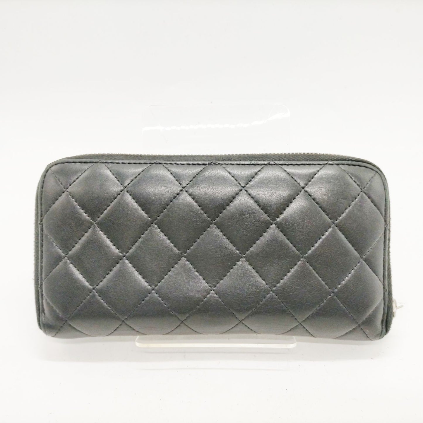 CHANEL - Quilted Large Gasset Zip Around Wallet