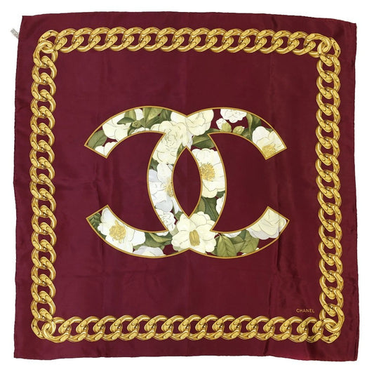 CHANEL - Camellia Chain Print Silk